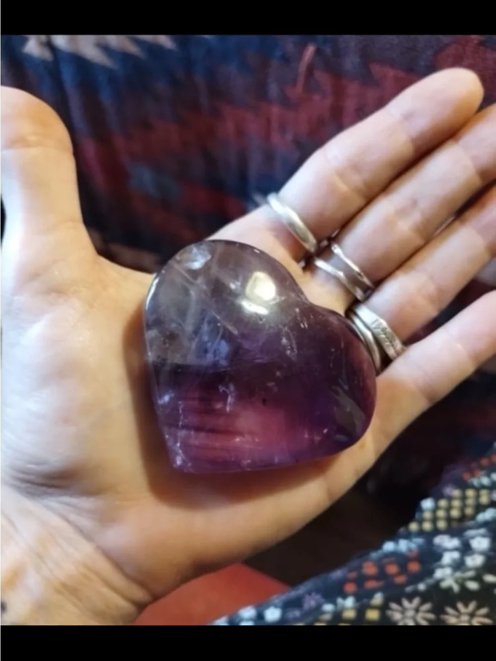 Amethyst Heart Crystal Ametrine HQ